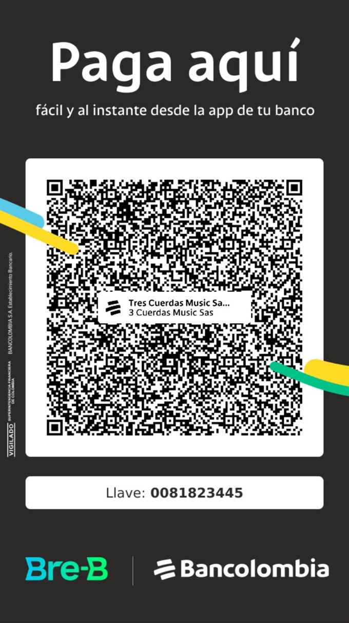 Código QR de pago Bancolombia Bre-B - 3 Cuerdas Music SAS